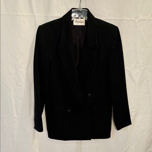 Classic Black Blazer Size 6 Double Breasted JH Collectibles
